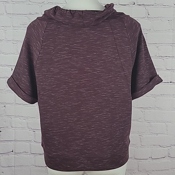 Prana  Heathered Plum colored Women's Sunrise Crop Pullover Size M - Picture 3 of 9